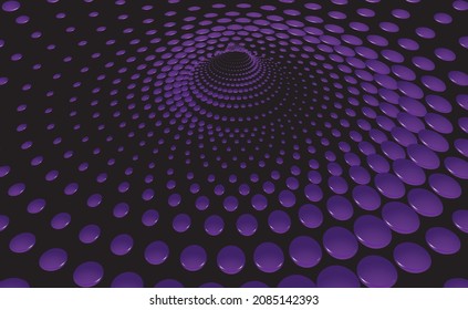 Elemento de diseño espiral abstracto futurista. Imagen vector abstracta