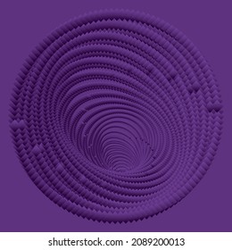 Elemento de diseño espiral abstracto futurista. Imagen vector abstracta