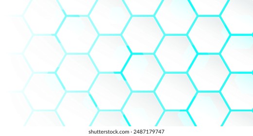 Futuristische abstrakte Tech Weiß 3D Sechseck Hintergrund.Vektorgrafik Stock Illustration.