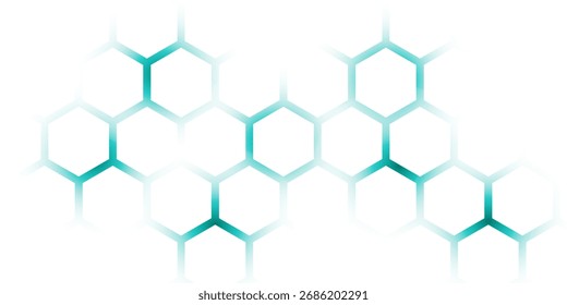 Futuristic abstract tech white 3D hexagon background. Medicine and biotechnology. Vector stock illustration. Modern