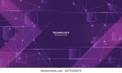 Futuristic abstract technology background arrow with lines and glow effect