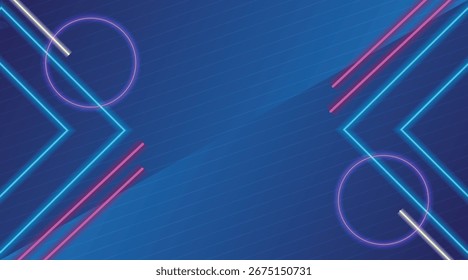 Seta de fundo tecnologia abstrata futurista com linhas e efeito de brilho