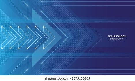 Seta de fundo tecnologia abstrata futurista com linhas e efeito de brilho