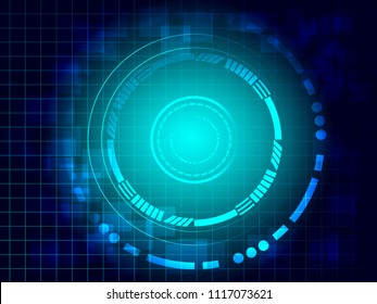 Futuristic abstract technology background with circle . Vector digital Technology abstraction.Sci fi concept.
