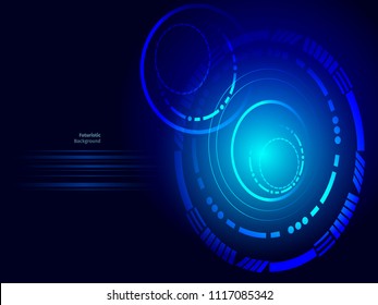 Futuristic abstract technology background with circle. Vector digital Technology abstraction.Sci fi concept.