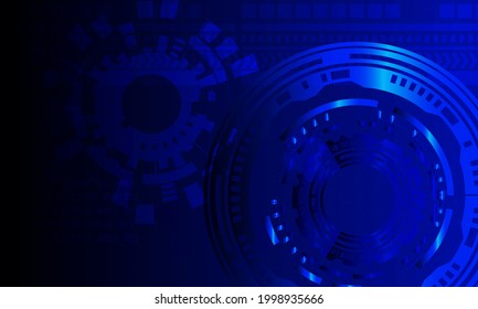 Futuristic abstract technology background. Icon symbol circuit. Vector and illustration. Sci-fi futuristic HUD lock dashboard display virtual reality technology screen background.