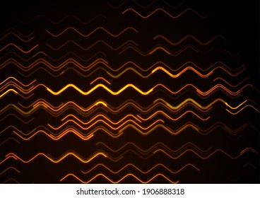 Futuristic abstract technology background with zig zag orange neon lines. Vector laser design