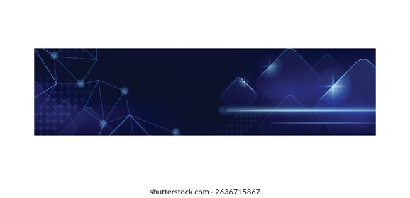 Futuristic abstract technology cybernetic circuit horizontal banner design