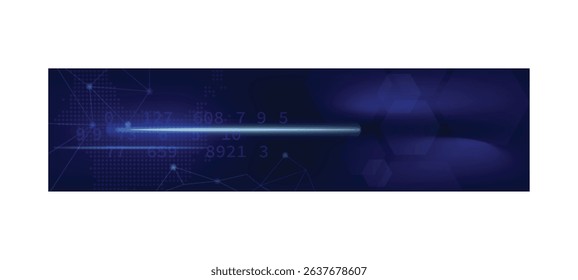 Futuristic abstract technology cybernetic circuit horizontal banner template