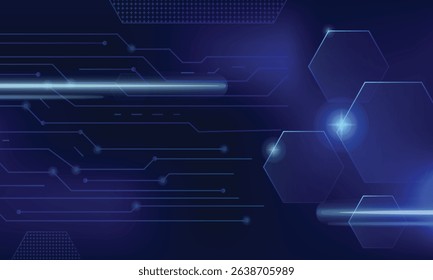 Futuristic abstract technology cybernetic circuit background graphic