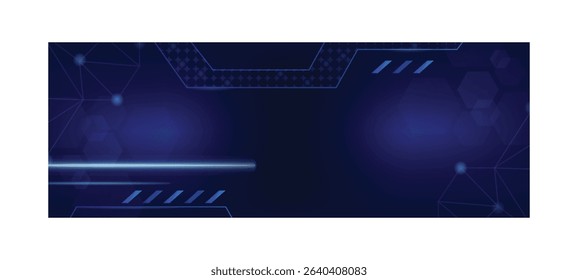 Futuristic abstract technology cybernetic circuit website banner design
