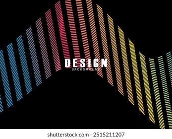 Futuristic abstract technology shining gradient blue light lines on modern line pattern black background. Vector minimal line background with text for social media covers, headers, etc.