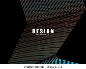 Futuristische abstrakte Technologie leuchtenden Farbverlauf blaue Lichtlinien auf modernem Linienmuster schwarzen Hintergrund. Vektor-Minimalzeilen-Hintergrund mit Text für Social-Media-Cover, Header, etc.