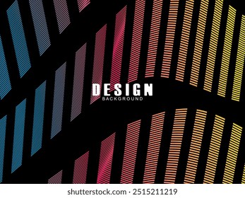 Tecnología abstracta futurista que brilla líneas de luz azul degradado sobre fondo negro de patrón de línea moderno. Fondo de línea mínima de Vector con texto para portadas de redes sociales, encabezados, etc.