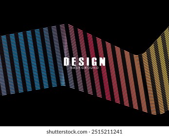 Tecnología abstracta futurista que brilla líneas de luz azul degradado sobre fondo negro de patrón de línea moderno. Fondo de línea mínima de Vector con texto para portadas de redes sociales, encabezados, etc.