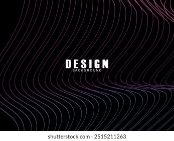 Futuristic abstract technology shining gradient blue light lines on modern line pattern black background. Vector minimal line background with text for social media covers, headers, etc.