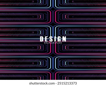 Futuristic abstract technology shining rainbow light lines with modern lines pattern black background. Vector minimal line background with text for social media covers, headers, etc.