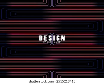 Futuristic abstract technology shining rainbow light lines with modern lines pattern black background. Vector minimal line background with text for social media covers, headers, etc.