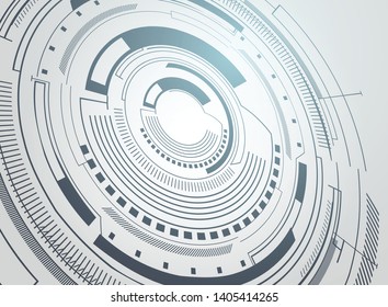 Futuristic abstract template with innovative virtual user interfaces on dark background vector illustration