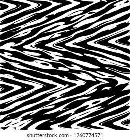 Futuristic Abstract Urban Print, Abstract Black and White Grunge Stripes ZigZig, Geometrical Distressed Shape