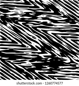 Futuristic Abstract Urban Print, Abstract Black and White Grunge Stripes ZigZig, Geometrical Distressed Shape
