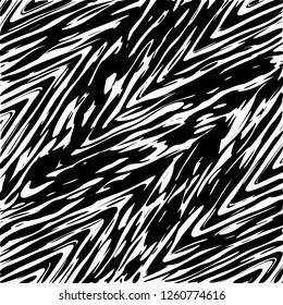 Futuristic Abstract Urban Print, Abstract Black and White Grunge Stripes ZigZig, Geometrical Distressed Shape