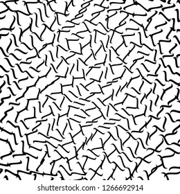 Futuristic Abstract Urban Print, Abstract Black and White Grunge Stripes, Geometrical Distressed Shape 