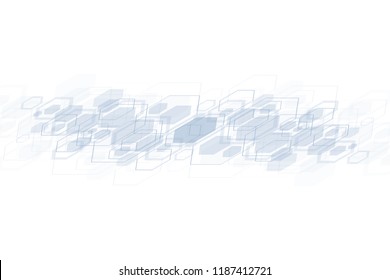 Futuristic abstract vector background blockchain technology. Peer to peer network business concept. Global cryptocurrency blockchain vector banner. Wave flow