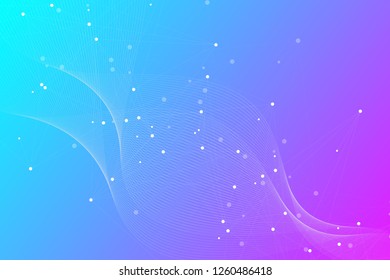 Futuristic abstract vector background blockchain technology. Deep web background. Peer to peer network business concept. Global cryptocurrency blockchain vector banner. Wave flow.