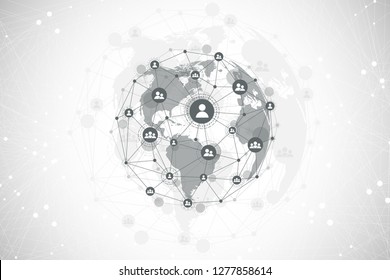 Futuristic abstract vector background blockchain technology. Deep web background. Peer to peer network business concept. Global cryptocurrency blockchain vector banner. Wave flow.