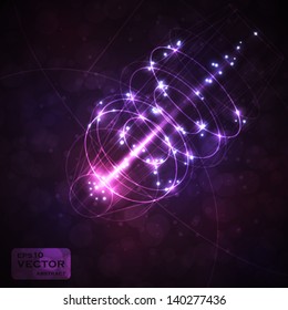 Futuristic abstract vector illustration, neon technology background eps10