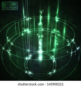 Futuristic abstract vector illustration, neon technology background eps10