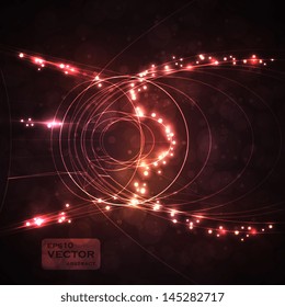 Futuristic abstract vector illustration, neon technology background eps10