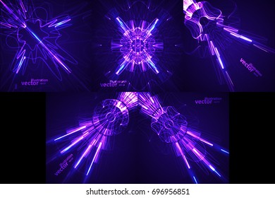 Futuristic abstract vector illustration, neon technology background eps10.