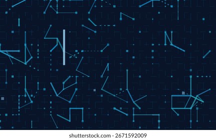 Futuristic abstract vector tech background with geometric patterns and lines.