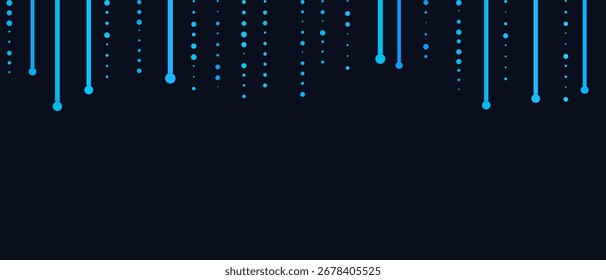 Futuristic abstract vector tech background with digital blue dots and lines on dark theme.