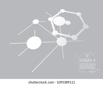 Futuristic abstract vector technology background. Mechanical engineering wallpaper. Art graphic illustration.