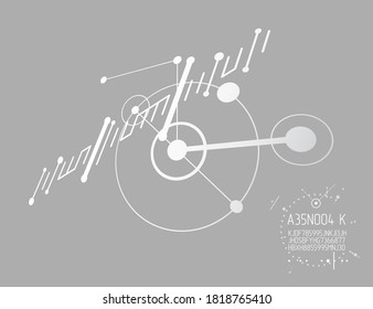 Futuristic abstract vector technology background. Mechanical engineering wallpaper. Art graphic illustration.