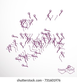 Futuristic abstract vector technology background. Abstract wavy lines pattern, art graphic illustration.