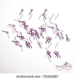 Futuristic abstract vector technology background. Abstract wavy lines pattern, art graphic illustration.