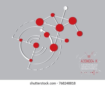 Futuristic abstract vector technology background. Mechanical engineering wallpaper. Art graphic illustration.