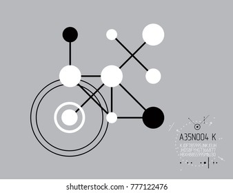 Futuristic abstract vector technology background. Mechanical engineering wallpaper. Art graphic illustration.