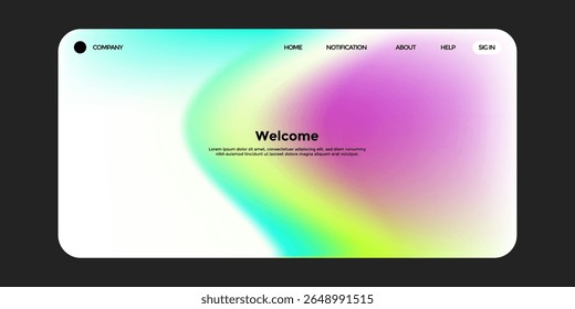 Futuristic abstract wave design with trendy gradient mesh. Perfect for modern website landing pages, UI UX backgrounds, digital templates, tech banners, and creative web layouts.