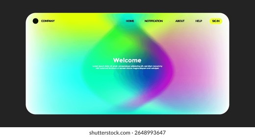 Diseño abstracto futurista de la onda con la malla de moda del gradiente. Perfecto para páginas de aterrizaje de Sitio web modernas, fondos de UI UX, Plantillas digitales, Anuncios tecnológicos y diseños de Web creativos.