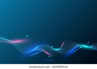 Futuristic Abstract Wave Line Background