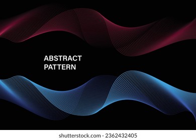 Futuristic abstract wavy flow spiral lines pattern design for tech posters, covers