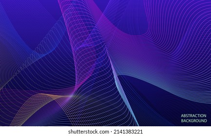 Futuristische Abstraktion in Blau- und Rottönen. Flüchtige Linien.