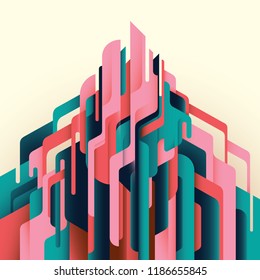 Futuristic abstraction in color. Vector illustration.