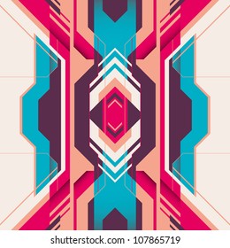 Futuristic abstraction with colorful shapes. Vector illustration.