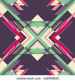 Futuristic abstraction with geometric shapes. Vector illustration.